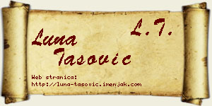 Luna Tašović vizit kartica
